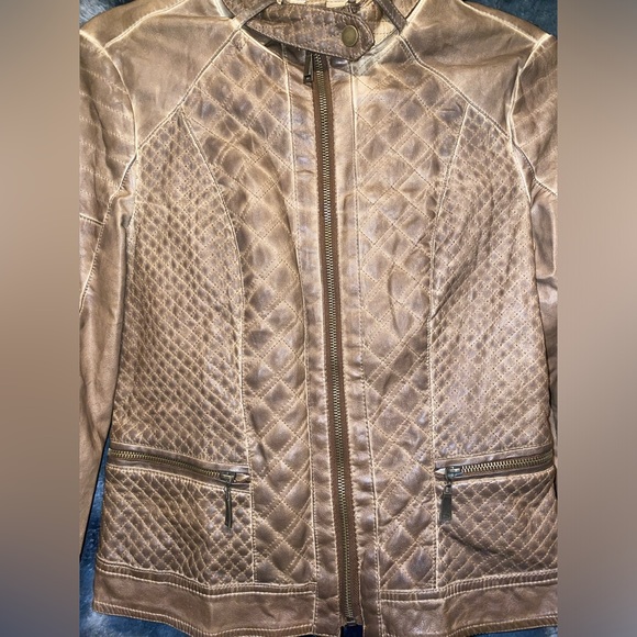 J2 Vegan Leather Brown Jacket - Picture 4 of 4